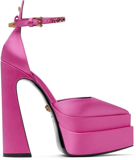 pink versace platform heels|versace platform high heels.